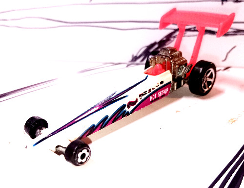 Hot Wheels 1992 DRIVEN TO THE MAX Top Fuel Dragster White 1997